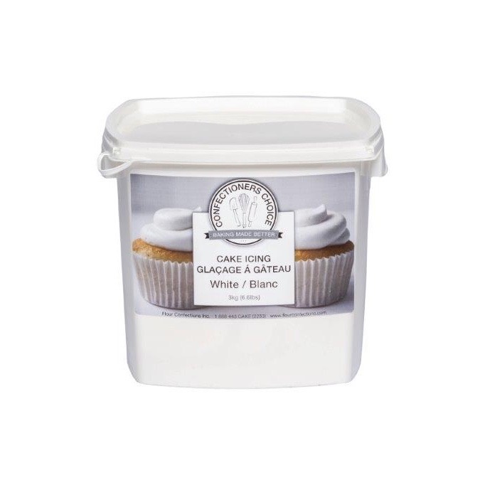 CONFECTIONERS CHOICE WHITE CAKE ICING - 6.6 LBS (3 KG)